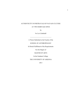 AUTHENTICITY IN PORTRAYALS OF NAVAJO CULTURE AT TWO