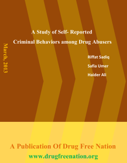 A Study of Self- Reported Criminal Behaviors among Drug Abusers