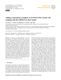 Adding a dynamical cryosphere to iLOVECLIM (version 1.0