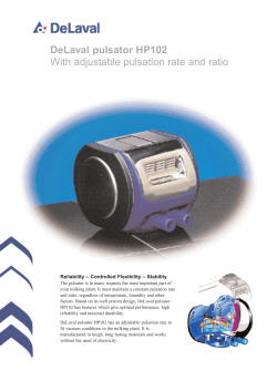 DeLaval pulsator HP102 With adjustable pulsation rate and ratio