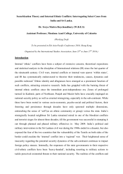 Securitization Theory and Internal Ethnic Conflicts: Interrogating