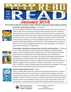 Recent books for kids that the Children`s Library staff have read