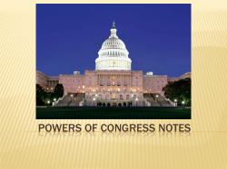 Powers of Congress Notes