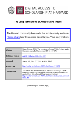 The Long-Term Effects of Africa`s Slave Trades