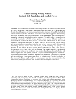 Florencia Marotta-Wurgler - Understanding Privacy Policies: Content
