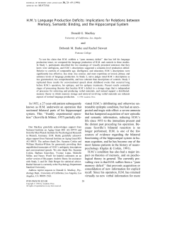 H.M.`s language production deficits