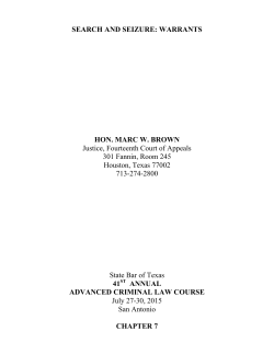 SEARCH AND SEIZURE - Texas Municipal Courts Association