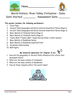 Ancient India Packet 2016