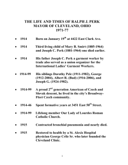 detailed timeline - The Cleveland Memory Project