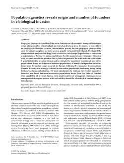 Population genetics reveals origin and number of founders in a