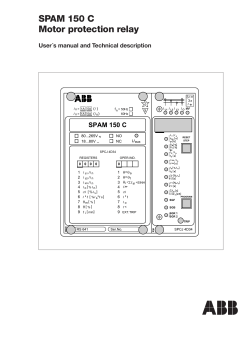 SPAM 150 C Motor protection relay