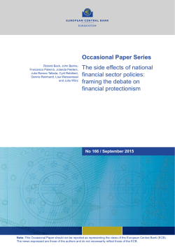 Occasional Paper Series The side effects of - ECB