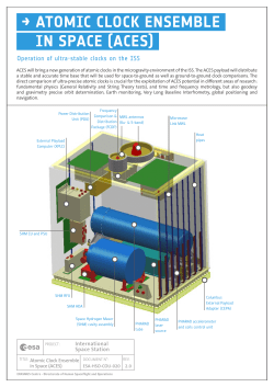 Atomic clock EnsEmblE in spAcE (AcEs)