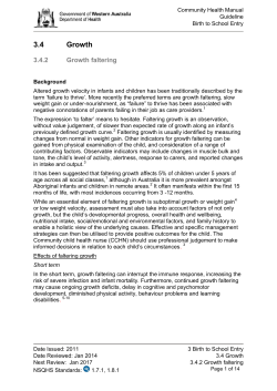 3.4 Growth - Child and Adolescent Health Service