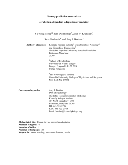 Sensory prediction errors drive cerebellum
