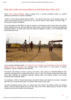 Boys May Suffer the Social Effects of HIV/AIDS More Than Girls