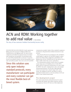 ACN and RDM: Working together to add real value BY