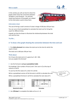 Hire a coach A To draw a line graph showing the connection