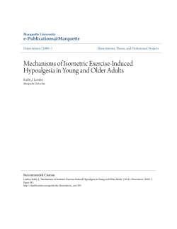 Mechanisms of Isometric Exercise-Induced Hypoalgesia in Young