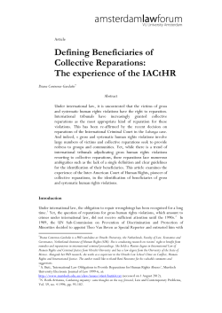 Defining Beneficiaries of Collective Reparations