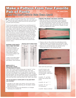 Make a Pattern From Your Favorite Pair of Pants