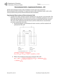 Department of Chemistry University of Texas at Austin