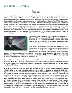 Emilio Pucci, Marchese di Barsento, was born on