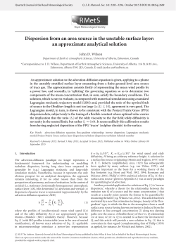 Dispersion from an area source in the unstable surface layer:an