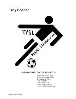 Player Handbook - Troy Youth Soccer League