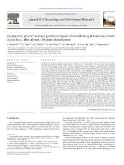 Geophysical, geochemical and geodetical signals