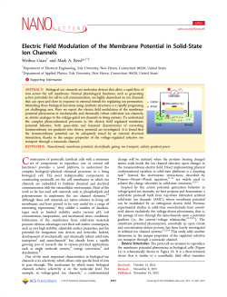 Electric Field Modulation of the Membrane Potential in Solid