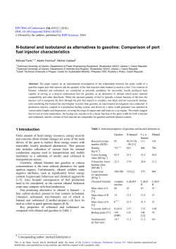 N-butanol and isobutanol as alternatives to gasoline: Comparison of
