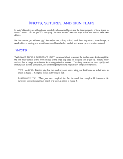 Knots, sutures, and skin flaps
