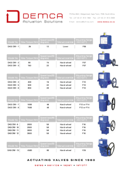Demca Actuation Solutions DAS OM Brochure PDF