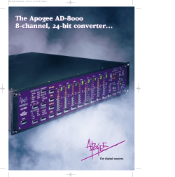 Apogee AD8000 Product Brochure