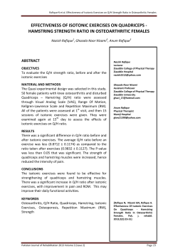 effectiveness of isotonic exercises on quadriceps