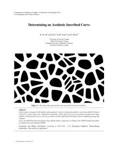 Determining an Aesthetic Inscribed Curve