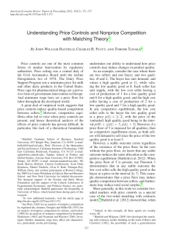 Understanding Price Controls and Nonprice Competition with