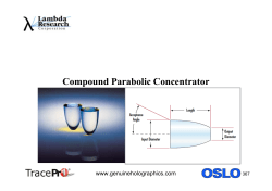 Compound Parabolic Concentrator