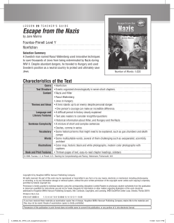 Escape from the Nazis - Houghton Mifflin Harcourt