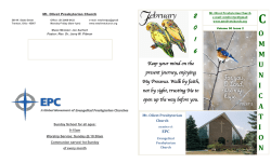 February 2016 Newsletter - Mt Olivet Presbyterian Church