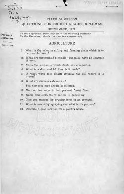 Questions for eighth grade diplomas, September 1927