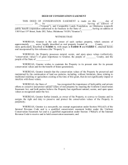 Conservation Easement Template