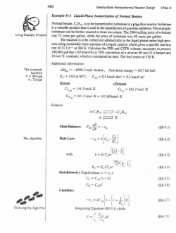 Normal butane. C,H,, , is tobe isomerized to isobutme in a plug