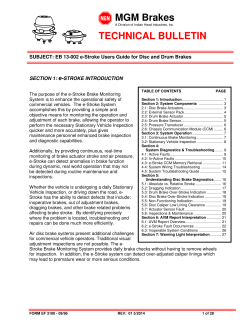 TECHNICAL BULLETIN MGM Brakes