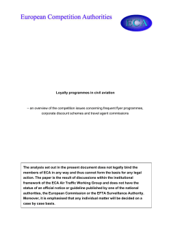 Loyalty programmes in civil aviation