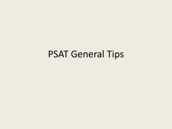 PSAT Tips - BAschools.org