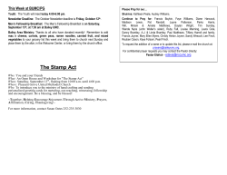 The Stamp Act - Bailey United Methodist Church