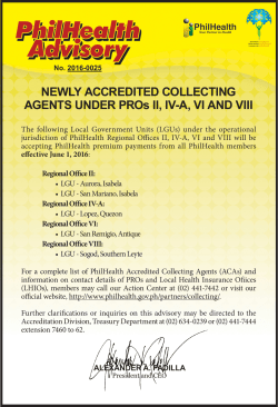 Newly Accredited Collecting Agents Under PROs II, IV