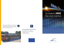 European GNSS Service Centre - European GNSS Agency
